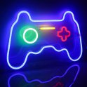 Neonski logo sa ledom na zidu - GAMEPAD