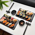 Set à sushis pour préparer (faire) des sushis - Kit pour 2 personnes (bols + assiettes + baguettes)