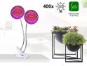 İç mekan bitkileri için yetiştirme lambası 80W (2x 40W) 400x LED'li 2 başlı kaz boynu