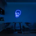 Logo lumineux LED SKULL - fixation murale 50 cm