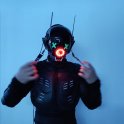 Svetelná LED maska - Cyberpunk 5000 RAVE Helma na hlavu