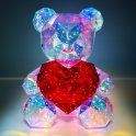 Gấu bông chiếu sáng - Quà tặng 40 cm dành cho phái nữ với đèn LED 3D màu 8 chế độ chiếu sáng
