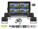 Pracovné kamery AHD set s nahrávaním na SD kartu - 4x HD kamera s 11 IR LED + 1x Hybridný 10" AHD monitor