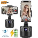 Suport selfie - Trepied automat rotativ motorizat inteligent pentru telefon mobil + webcam 2MP