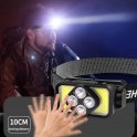 Čelovky LED Bílá / Červená - Extra výkonná nabíjecí čelovka 6 módů