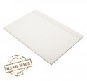 Hvit skinnmatte til skrivebord eller arbeidsbord - Luksuriøst skinn
