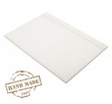 Tapis en cuir blanc pour bureau ou table de travail - Cuir luxueux