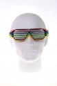 Óculos de discoteca LED coloridos - arco-íris