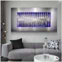 Living room wall paintings - Metal (aluminum) - LED backlit RGB 20 colors - VISION 50x100cm