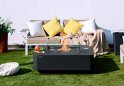 Garden coffee table for the terrace + gas fireplace 2 in 1 - Dark grey