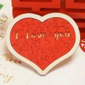 Teka-teki hati - teka-teki Valentines 3D kayu I LOVE YOU - 24 keping