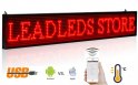 Pannello display a LED con supporto iOS e Android 66 cm x 9,6 cm - rosso