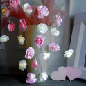 מנורת אור ורדים - מנורות לד רומנטיות בצורת ורדים - 20 יחידות