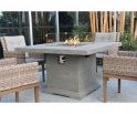 Outdoor dining table with fire pit - Luxury gas fireplace (rectangular shape from concrete)