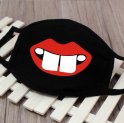 Masks on face textile 100% cotton - pattern Toothy smile