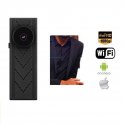 Button camera Full HD cu WiFi și suport 128 GB micro SD