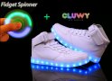LED batai - balti sportbačiai