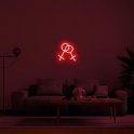 Semn LED neon cu lumină 3D - Motiv Woman & Woman 50 cm