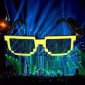 Gafas de sol brillantes para fiesta y rave.