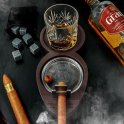 Zigarrenhalter (Ständer) + Glashalter – Whiskey-Luxus-Set für Herren