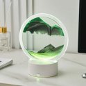 Lâmpada de areia - lâmpada de paisagem em movimento (lâmpada led de arte em areia) candeeiro de mesa colorido LED RGB