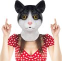 Svart katt - silikon ansiktsmaske for barn og voksne