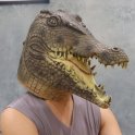Maskë krokodili - Maskë fytyre me silikon Alligator (Croc) për fëmijë dhe të rritur