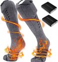 Elektrische Socken beheizt - Wärmesocken wiederaufladbar - 4 Temperaturstufen mit 2x5000mAh Akku