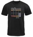 Camiseta de bateria eletrônica com percussão