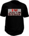 T-shirt mit Equalizer - Ich liebe Justin Bieber