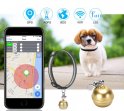 Honden gps halsband in bel - mini gps locator voor honden/katten/dieren met Wifi en LBS tracking - IP67
