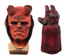 Hellboy yüz maskesi (Şeytan) - Cadılar Bayramı veya karnaval için çocuklar ve yetişkinler için