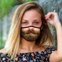 Novedad divertida mascarilla de impresión 3D - BARBA CON BUSTACHE