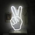 LED neon iluminated logo sa dingding - PEACE