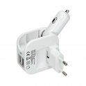Adattatore USB universale per auto ed elettricità 5V 2400mA + 2xUSB