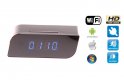 Alarme Mini caméra Clock HD avec détection WiFi + LED IR + Motion + AC / DC alimentation
