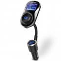 Trasmettitore FM wireless con chiamata Bluetooth e decodificatore MP3 / WMA + caricatore per auto USB 2x