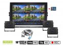 Conjunto de cámaras de respaldo AHD con grabación en tarjeta SD - Cámara 3x HD con 11 LED IR + 1x monitor AHD híbrido de 10 "