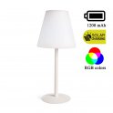 LED solárna lampa RETRO záhradná RGB/ Biele svietidlo - 1200mAh bateria