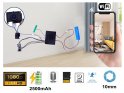 Kamera lubang jarum Lensa sudut ultra lebar Full HD 10mm 145 ° dengan ext. LED IR + WiFi / P2P