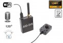 Câmera FULL HD grande angular de 120° + áudio + 4 LEDs infravermelhos noturnos + módulo WiFi DVR para transmissão ao vivo