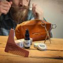 Kit para el cuidado de la barba - Elegante set de regalo para afeitarse la barba de lujo