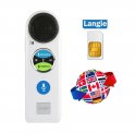 LANGIE S2 - röstöversättare med elektronisk diktatur (översätt 53 språk) + 3G SIM-stöd