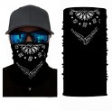 Multifunctional scarf for face or head - BLACK COWBOY