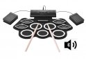 Elektrisches Schlagzeug auf Silikonkissen mit 9 Trommeln + Bluetooth-Lautsprecher