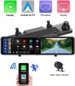 Autokamera v spätnom zrkadle WiFi + Bluetooth + 11" displej + cúvacia kamera + podpora (Android auto / Carplay iOS)