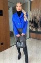 Dámsky prechodný kabát - kráľovská modrá - MYSTELLE - fashion Julzz