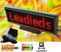 Διαδραστική οθόνη LED με συρόμενο κείμενο 22x7,6 cm - κόκκινο