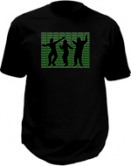 LED футболка Dance green