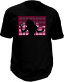 Led футболка - MP3 Girl